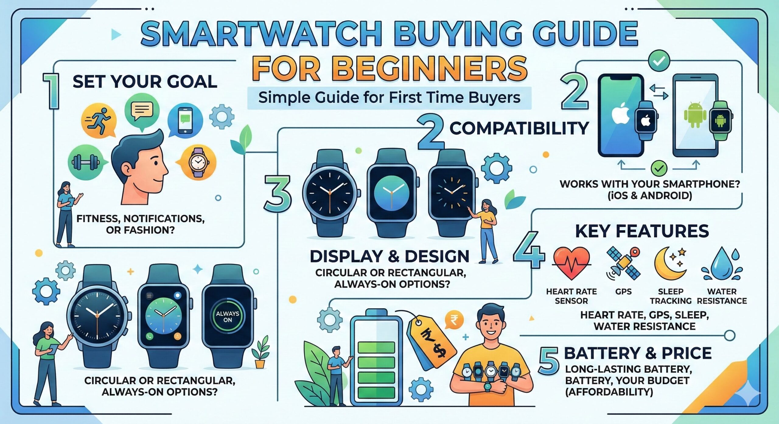 Smartwatch Buying Guide for Beginners ( Simple Guide for First Time Buyers )